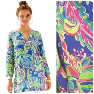 Lilly Pulitzer Marco Island Tunic Linen Top Size Large